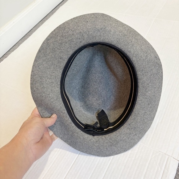 Rag and Bone 100% Wool Fedora Felted Hat Wide Brim Made in the USA Festival main image 9